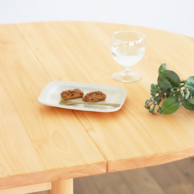 無垢なのにイージーケア 汚れに強い、プレミアムオイル仕上げ 拡張テーブル B しかく テーブル オーガニック シンプル ひのき 木製