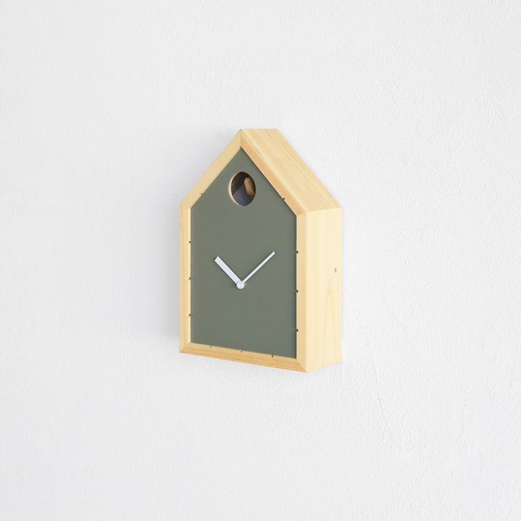 無垢100％、職人がつくるカッコー時計 clock 9_9 カッコー時計 リビング オーガニック シンプル ひのき 木製