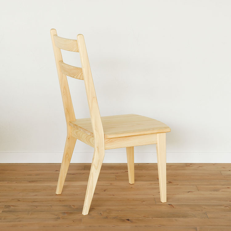 リラックスできる理由は高さと背もたれの設計 ダイニングセット 02 テーブル チェア ベンチ ひのき シンプル 木製