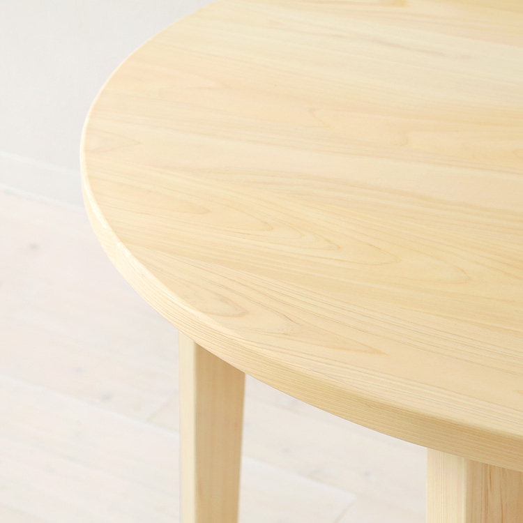 無垢材のぬくもりがダイレクトに伝わってくる食卓 ダイニングセット 03 テーブル ひのき シンプル 木製