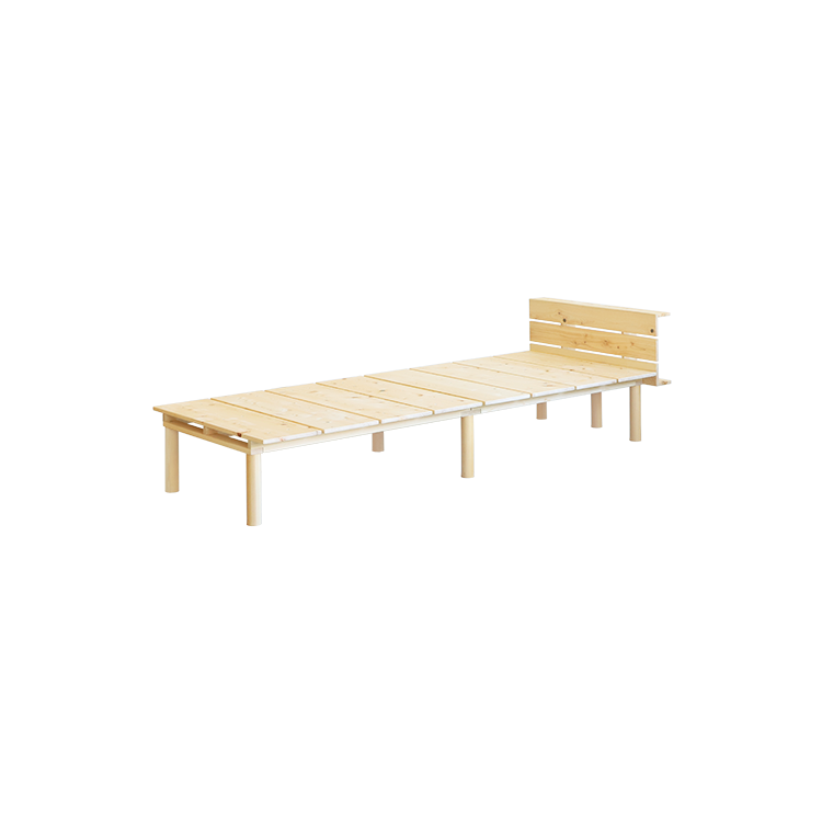 ワンルームセット ベッドセット セミシングル 収納 サイドテーブル オーガニック シンプル ひのき 木製