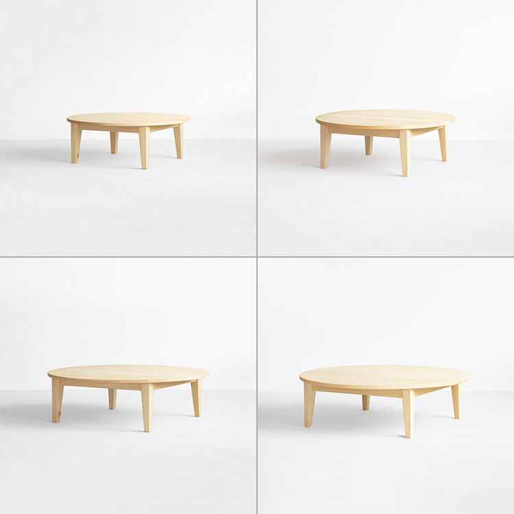 高さ35cmのローテーブル ラウンドテーブル D hinoki 100 ひのき ダイニングテーブル シンプル 木製