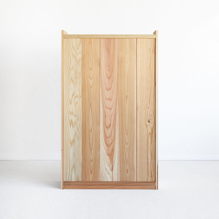 後ろ姿まで美しい木製シェルフ シェルフ C middle 杉 本棚 シンプル 木製