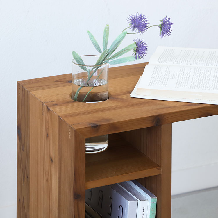 自然素材100％のサイドテーブル サイドテーブル A .ERA ひのき リビング テーブル ひのき シンプル 木製