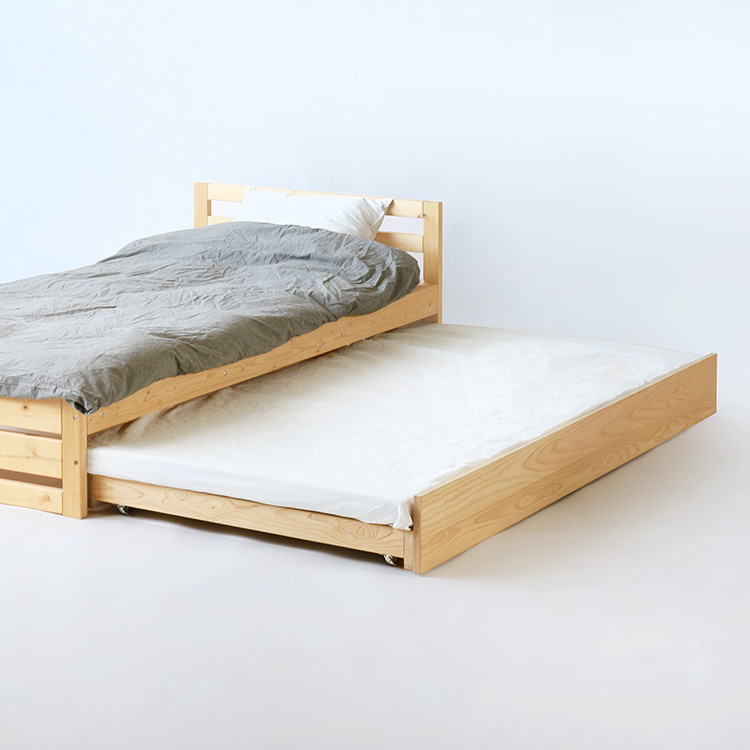 布団とマットレスの推奨サイズ ベッドM スライドベッド ひのき シンプル 木製
