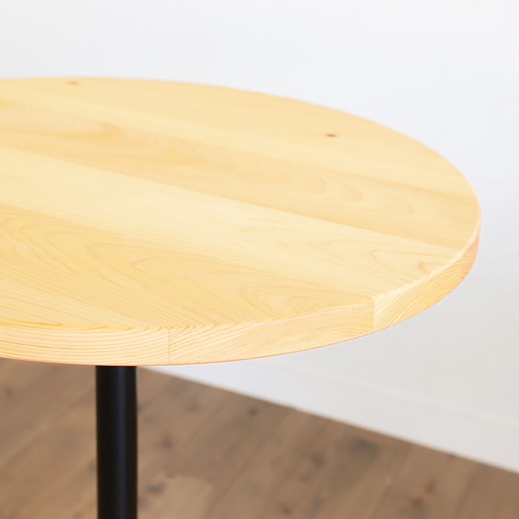 無垢100％の清らかな木目 テーブル K テーブル FSC オーガニック シンプル ひのき 木製