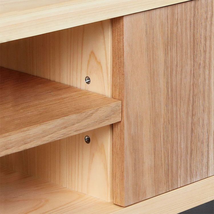 高さ調節できる収納棚 テレビボード N180 ひのき シンプル 木製