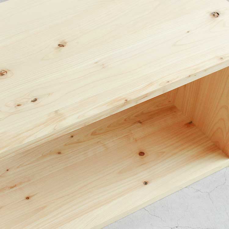 通表情豊かな木目を楽しめます waku 1/2 収納家具 ひのき シンプル 木製