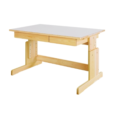 2本脚デスク 学習机 デスク ひのき 無垢 シンプル　木製