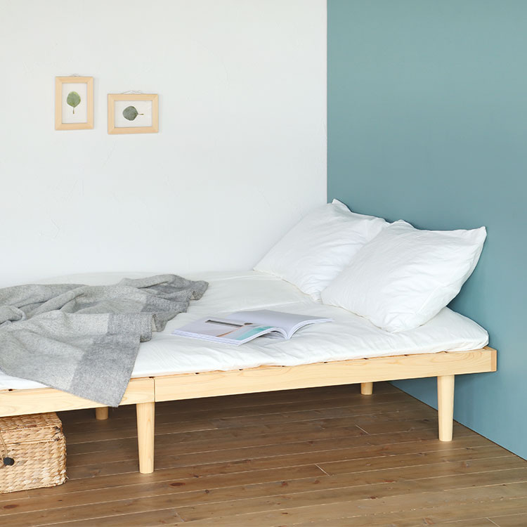 ベッドF フラット ひのき ベッド　無垢　シンプル　木製