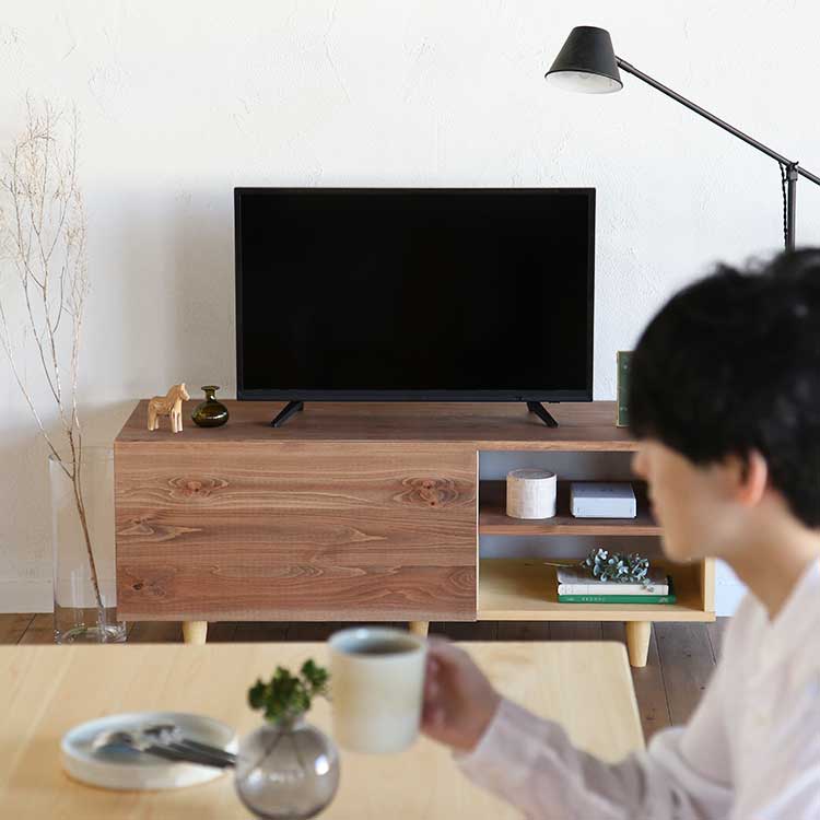 ダイニングスタイル ひのき テレビボード 無垢 シンプル 木製