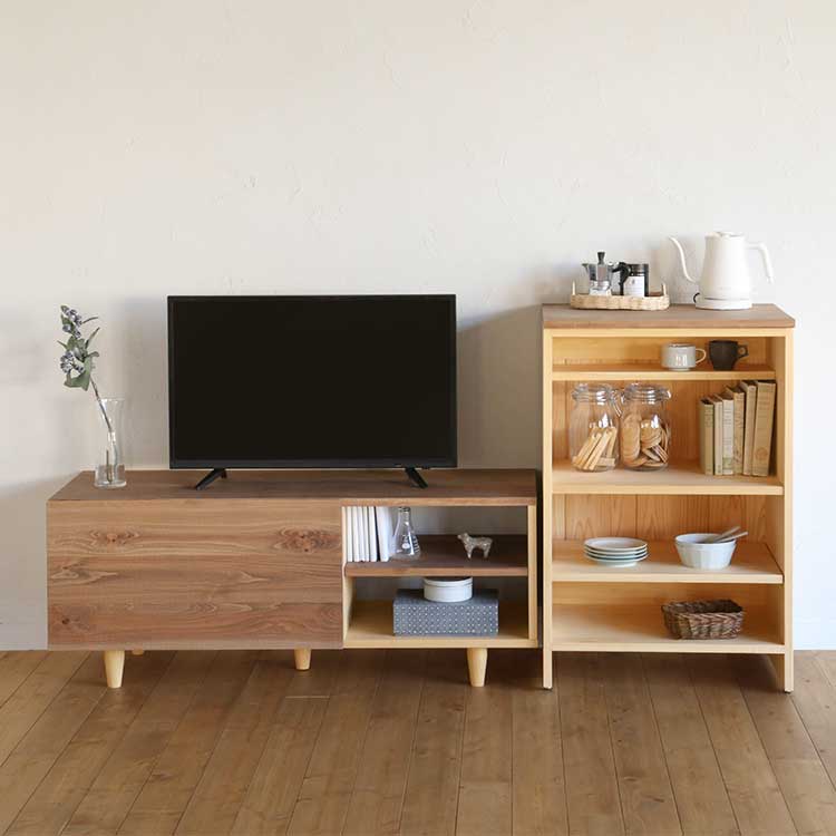キッチンカウンター ひのき テレビボード 無垢 シンプル 木製