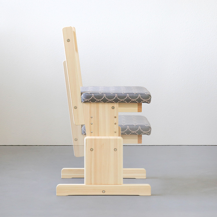 JIS規格に対応しています 2本脚チェア fabric ひのき 椅子 シンプル 木製
