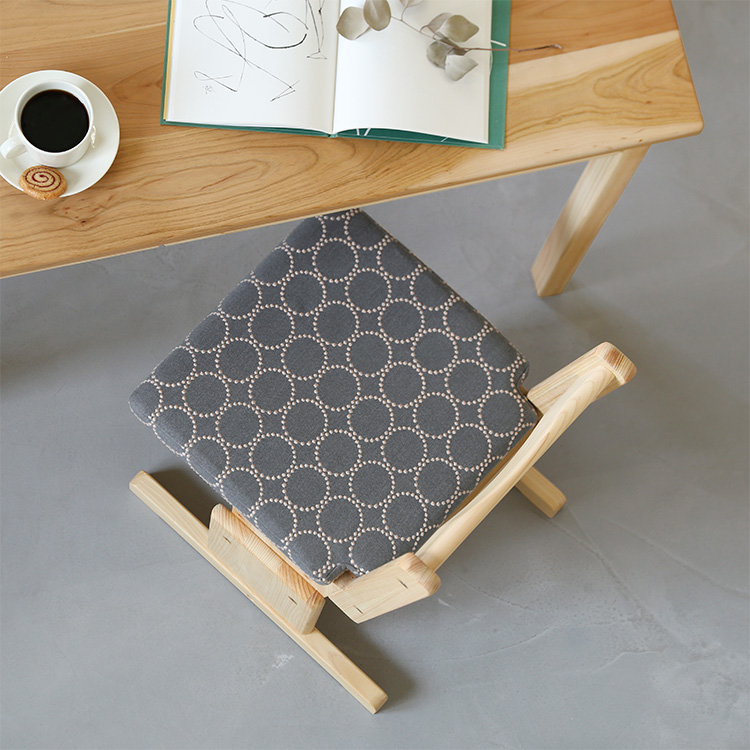 2本脚チェア fabric ひのき 椅子 シンプル 木製