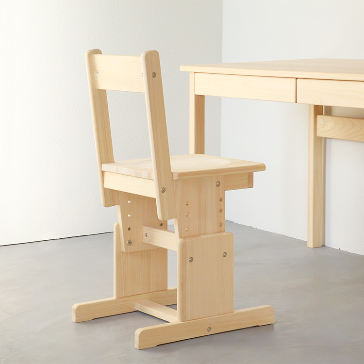 出し入れしやすい、安定感のある脚 2本脚チェア wood ひのき 椅子 シンプル 木製