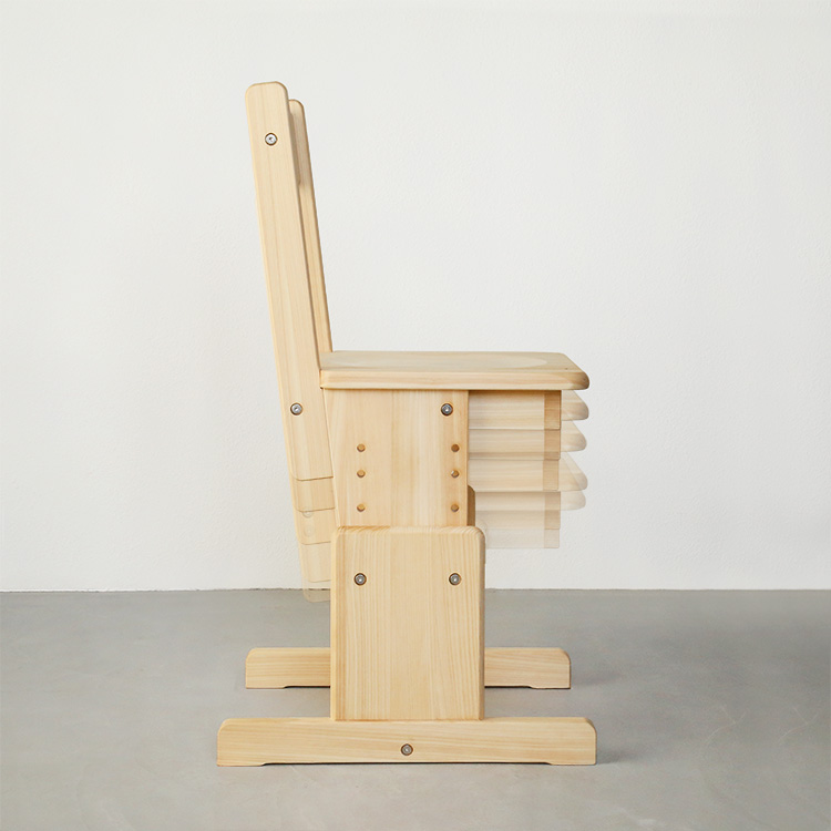 JIS規格に対応しています 2本脚チェア wood ひのき 椅子 シンプル 木製