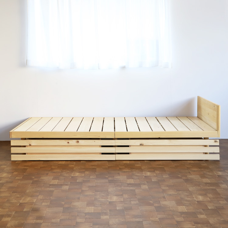 ベッドと一体感がうまれる 横顔が美しい収納ボックス ベッドF 収納ボックス ひのき ベッド下収納 ベッド シンプル 木製