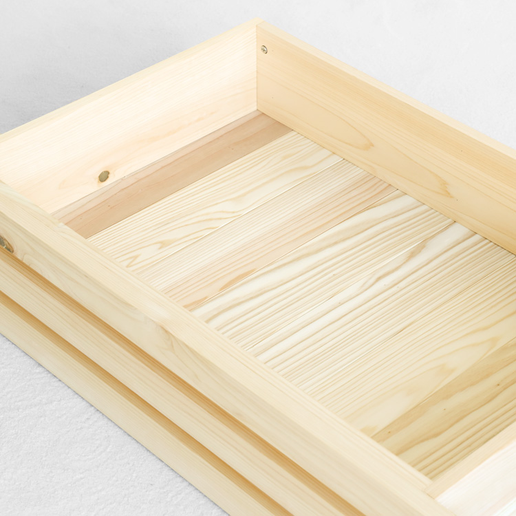さわやかな香りに包まれる国産杉を贅沢に使った底材 ベッドF 収納ボックス ひのき ベッド下収納 ベッド シンプル 木製