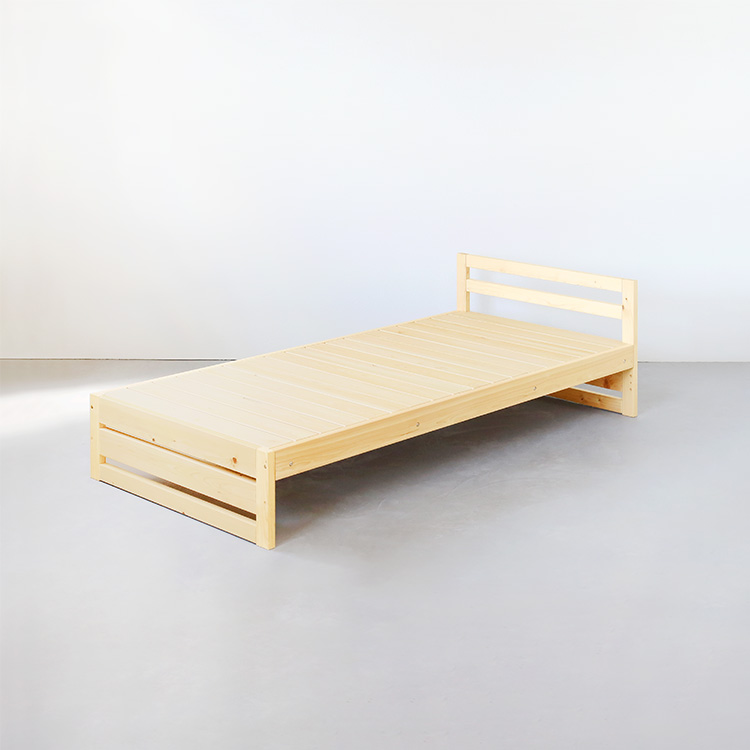 ベッド すのこ ベッドフレーム シンプル 木製 ひのき ヒノキ 無垢 無垢材 シングル セミダブル ダブル ベッド下収納 ベッド下 収納 日本製 国産 ベッドM スタンダード