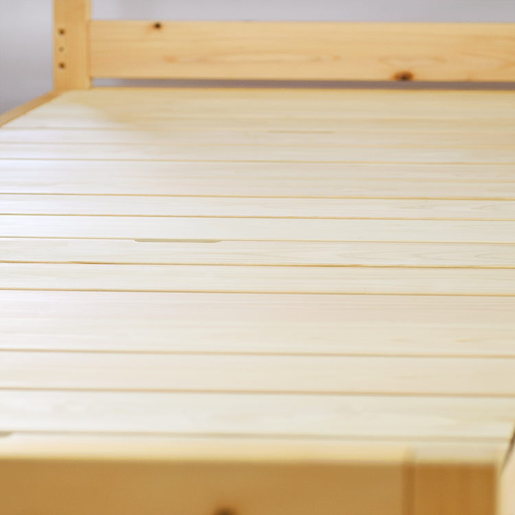 ひのきのベッドは「低ケミカルなベッド」 ベッドセット 02 ベッド 収納ボックス ひのき 檜 シンプル 木製 オーガニック