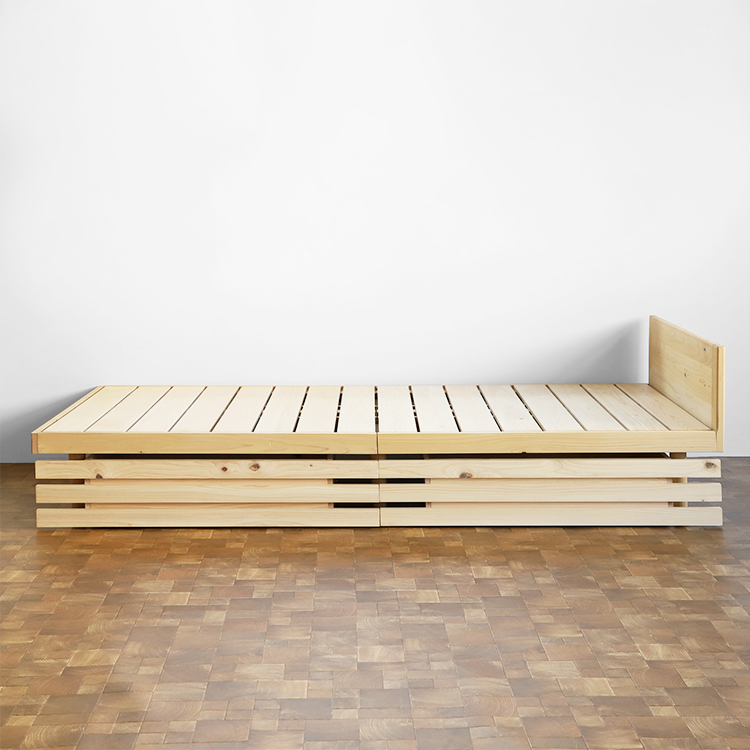ベッドと一体感がうまれる 横顔が美しい収納ボックス ベッドセット 03 ベッド 収納ボックス ひのき 檜 シンプル 木製 オーガニック