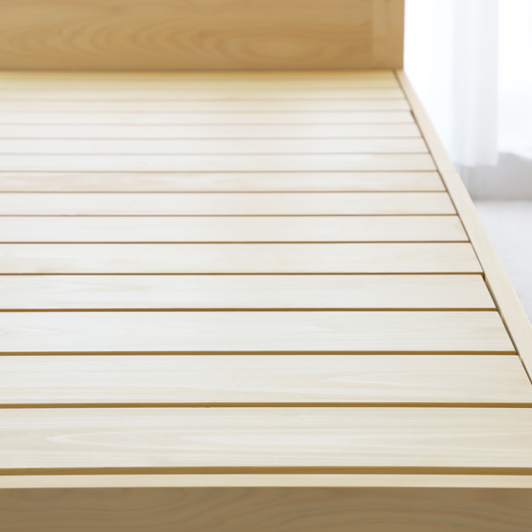 ひのきのベッドは「低ケミカルなベッド」 ベッドセット 03 ベッド 収納ボックス ひのき 檜 シンプル 木製 オーガニック