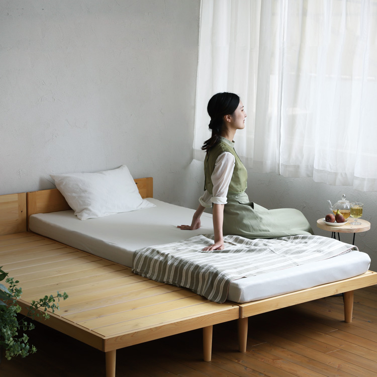 健康対策に効果ある「フィトンチッド」 ベッドセット 03 ベッド 収納ボックス ひのき 檜 シンプル 木製 オーガニック