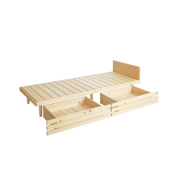 ベッドセット 03 ベッド 収納ボックス ひのき 檜 シンプル 木製 オーガニック