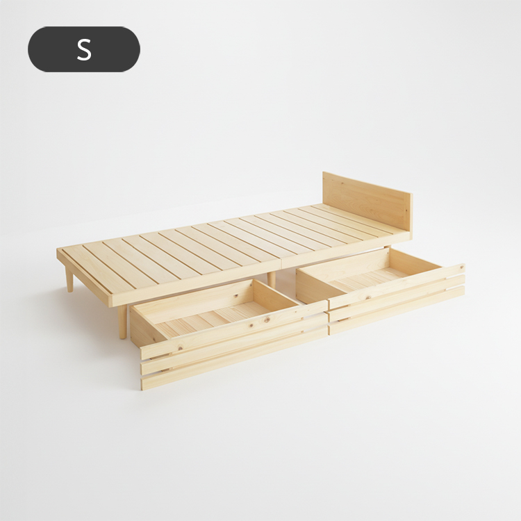 ベッドセット 05 ベッド 収納ボックス ひのき 檜 シンプル 木製 オーガニック