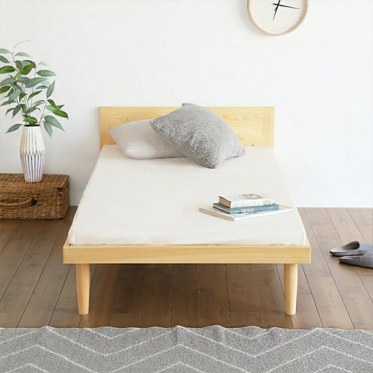 ベッドセット 14 ベッド マットレス ひのき 檜 シンプル 木製 オーガニック オーガニックコットン 