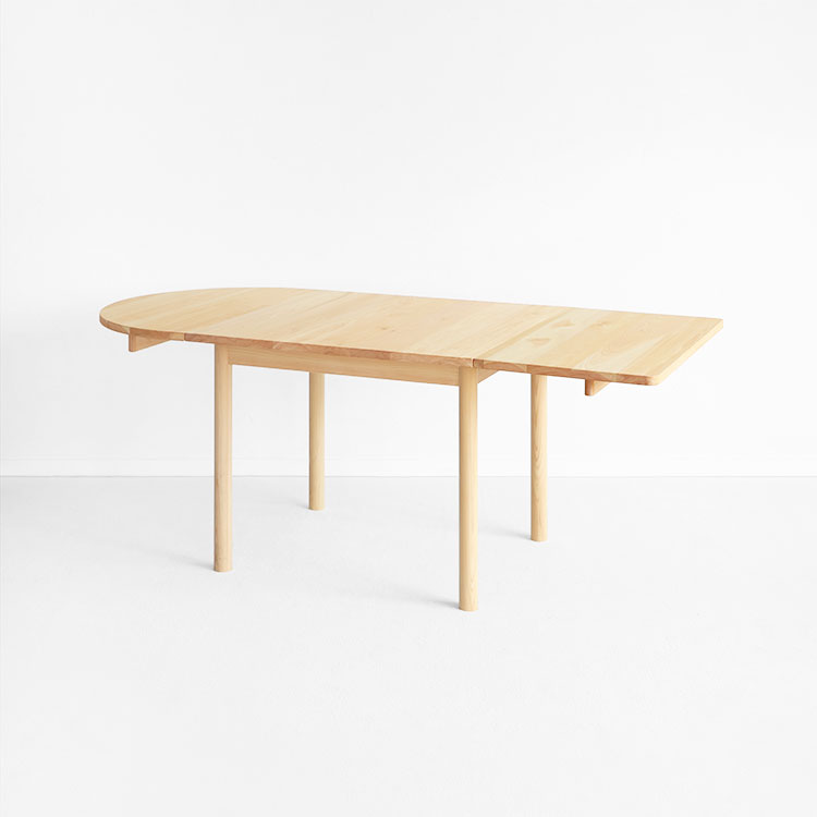 金具を使わずに設計 昔ながらの手法を用いたバタフライテーブル 拡張テーブル B まるしかく テーブル オーガニック シンプル ひのき 木製