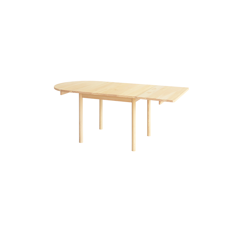拡張テーブル B まるしかく テーブル オーガニック シンプル ひのき 木製