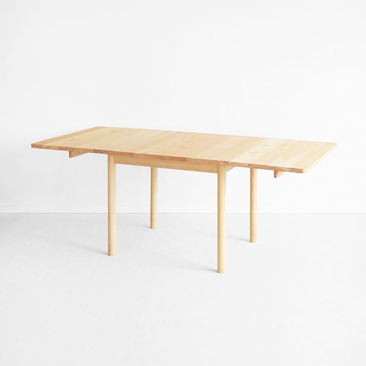 金具を使わずに設計 昔ながらの手法を用いたバタフライテーブル 拡張テーブル B しかく テーブル オーガニック シンプル ひのき 木製