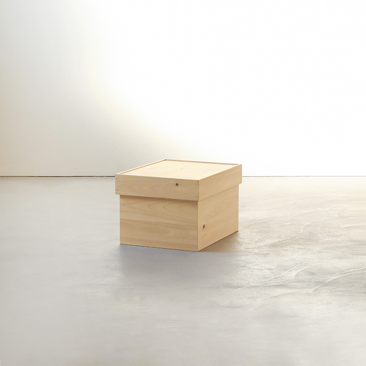 スタッキングできる、木製の収納ボックス cha-baco 収納家具 ひのき シンプル 木製