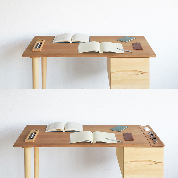 お部屋に合わせてサイズ調整可能 classicoデスク B100 ひのき 学習机 シンプル 木製