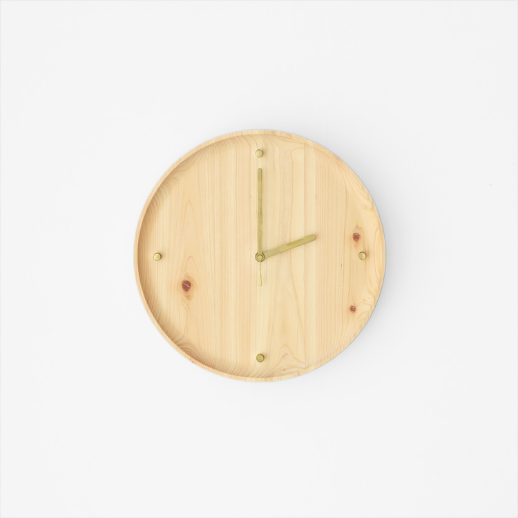 余白を味わう日本の美意識を映す時計 clock O ひのき シンプル 木製 時計 オーガニック 数量限定商品