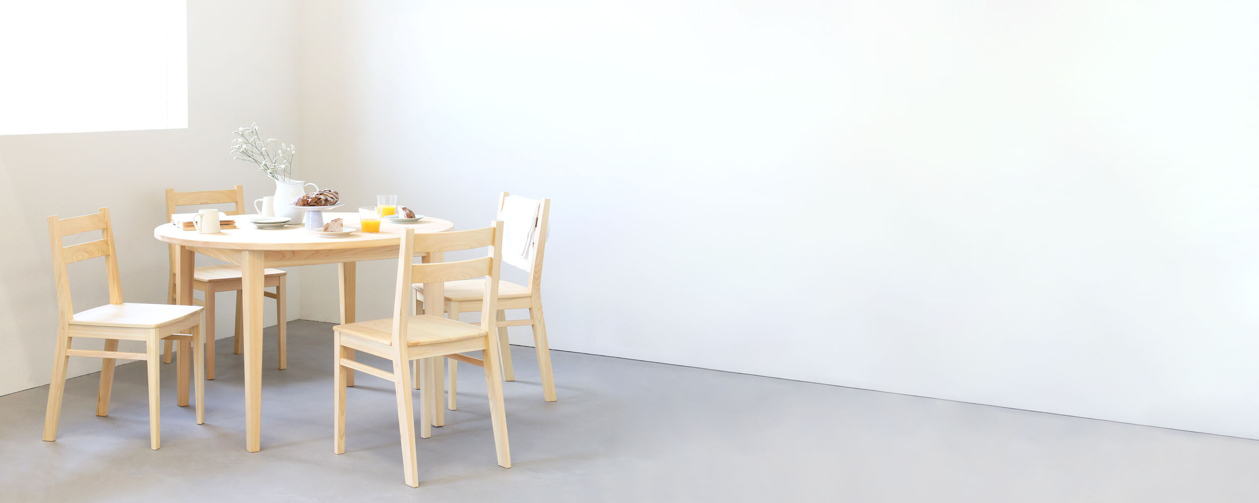 ダイニングセット 03 テーブル ひのき シンプル 木製