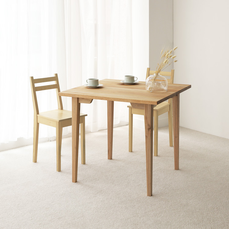 くっきりシルエットが映えるシャープなデザイン ダイニングテーブル O80 kurumi くるみ 胡桃 テーブル シンプル 木製