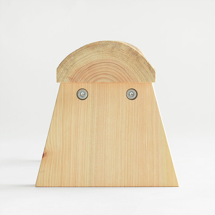 脚は安定感のある八の字 フットスタンド maruta ひのき 学習机 足置き台 シンプル 木製