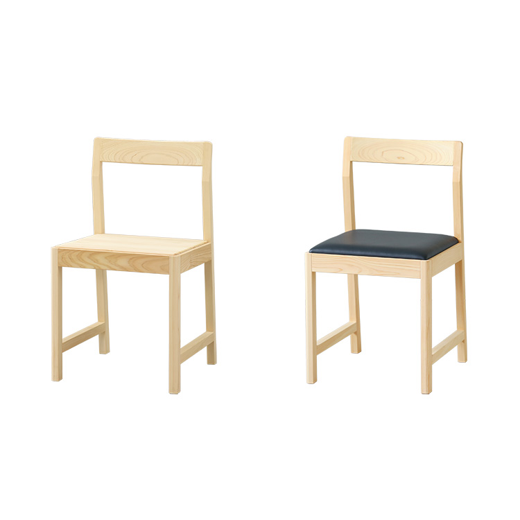 統一感のある空間づくりにおすすめ「Fチェア」シリーズ キッズチェア A ひのき ダイニング 椅子 シンプル 木製 肘掛け