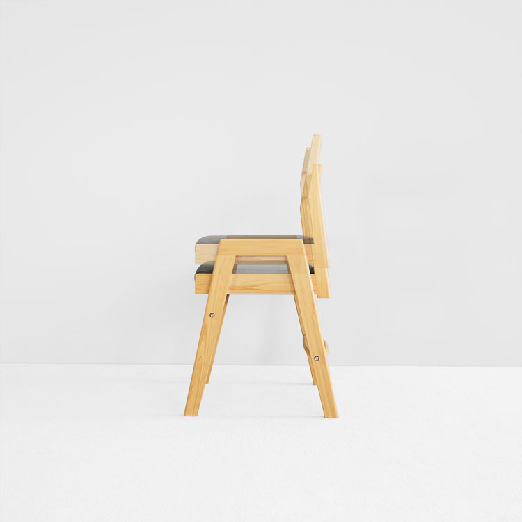 キッズチェア A canvas 学習机 椅子 リビング オーガニック シンプル ひのき 木製