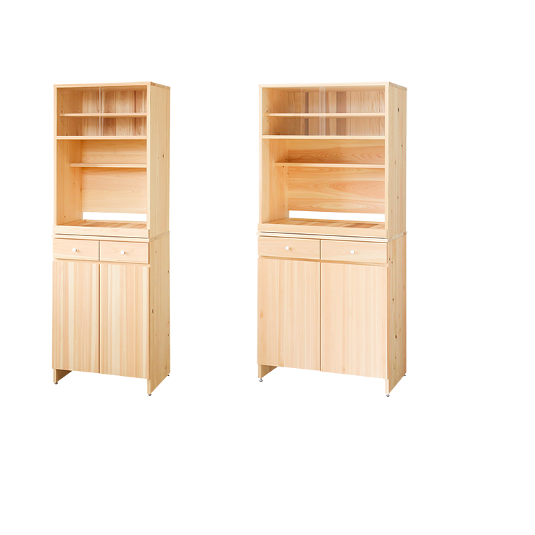 サイズ寸法 キッチンボード A　キッチン収納　ひのき　シンプル　木製