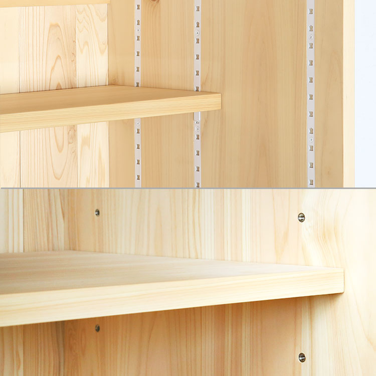 収納したいものに合わせてスペースを有効活用できる「追加棚」 キッチンボード B　キッチン収納　ひのき　シンプル　木製