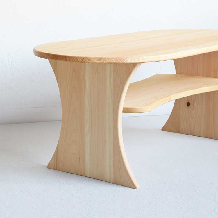床のでこぼこを拾わない 細部まで配慮されたつくり ローテーブル C100 ひのき リビング テーブル ひのき シンプル 木製
