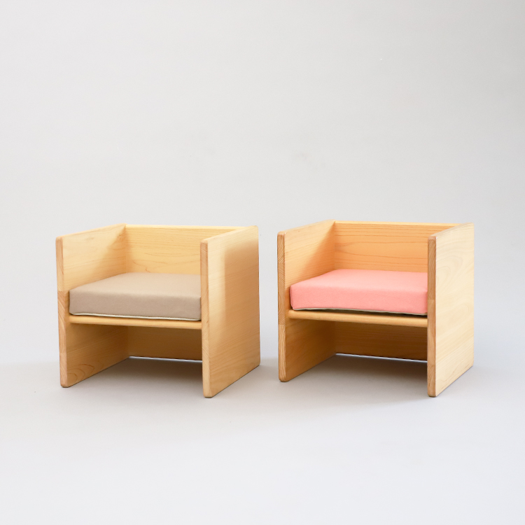 まめチェア canvas ひのき 椅子 シンプル 木製