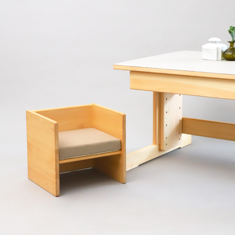 まめチェア canvas ひのき 椅子 シンプル 木製