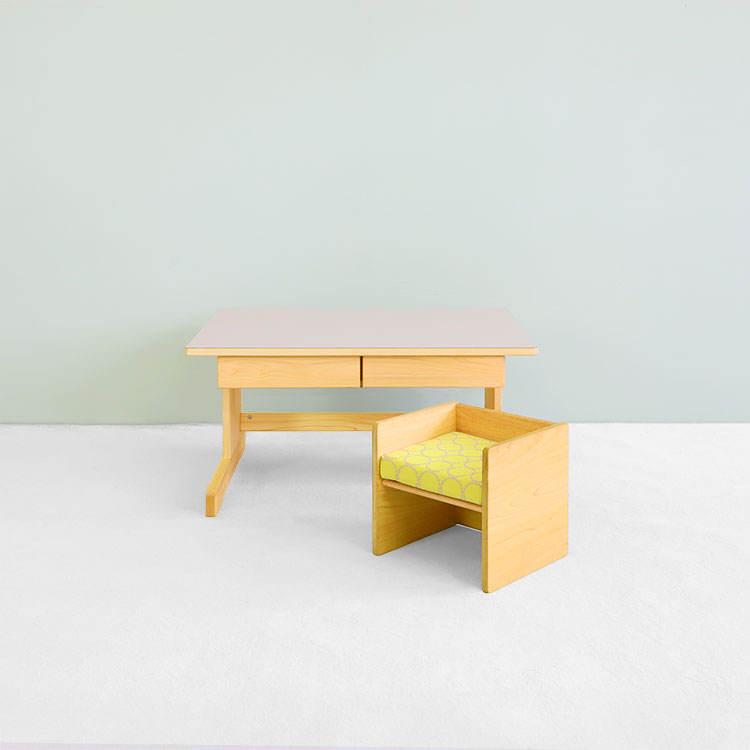 2本脚チェア canvas ひのき 椅子 シンプル 木製