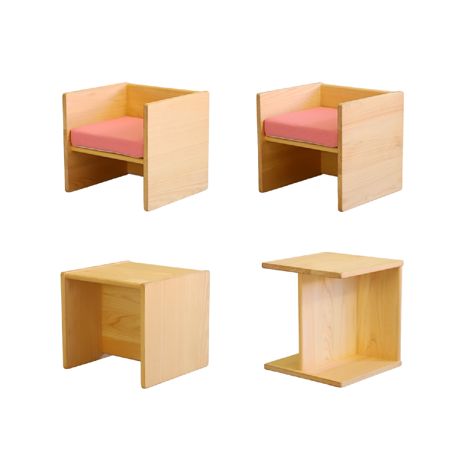 まめチェア canvas ひのき 椅子 シンプル 木製