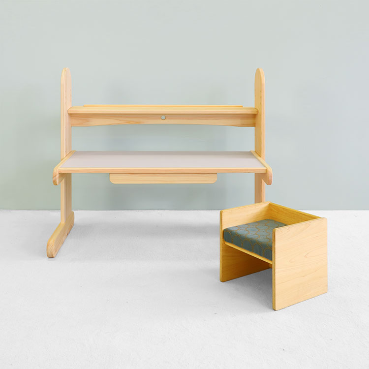 nvovoデスク K100 ひのき 学習机 シンプル 木製