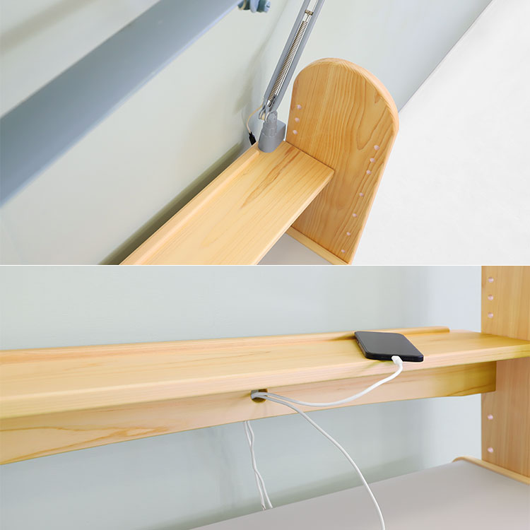 nvovoデスク K100 ひのき 学習机 シンプル 木製